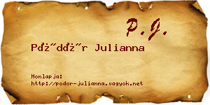 Pödör Julianna névjegykártya